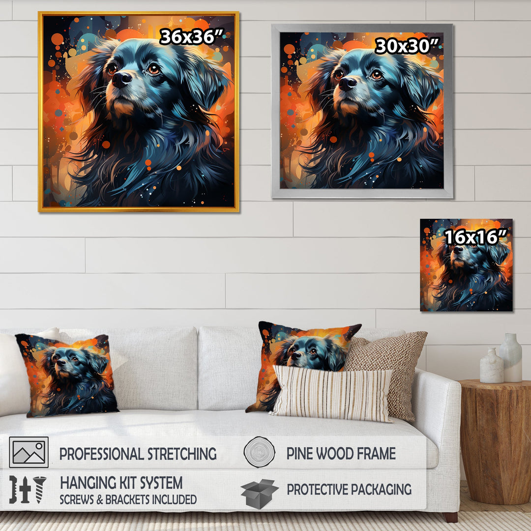 Pekingese Pondering Dog Portrait - Dog Home Decor Art