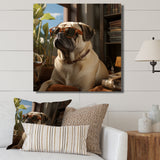 Pekingese Pondering Funny Pug - Dog Bedroom Wall Art