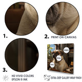 Pekingese Pondering Funny Pug - Dog Bedroom Wall Art