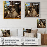 Pekingese Pondering Funny Pug - Dog Bedroom Wall Art