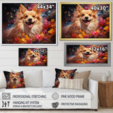 Pomeranian Playfulness - Dog Canvas Wall Art