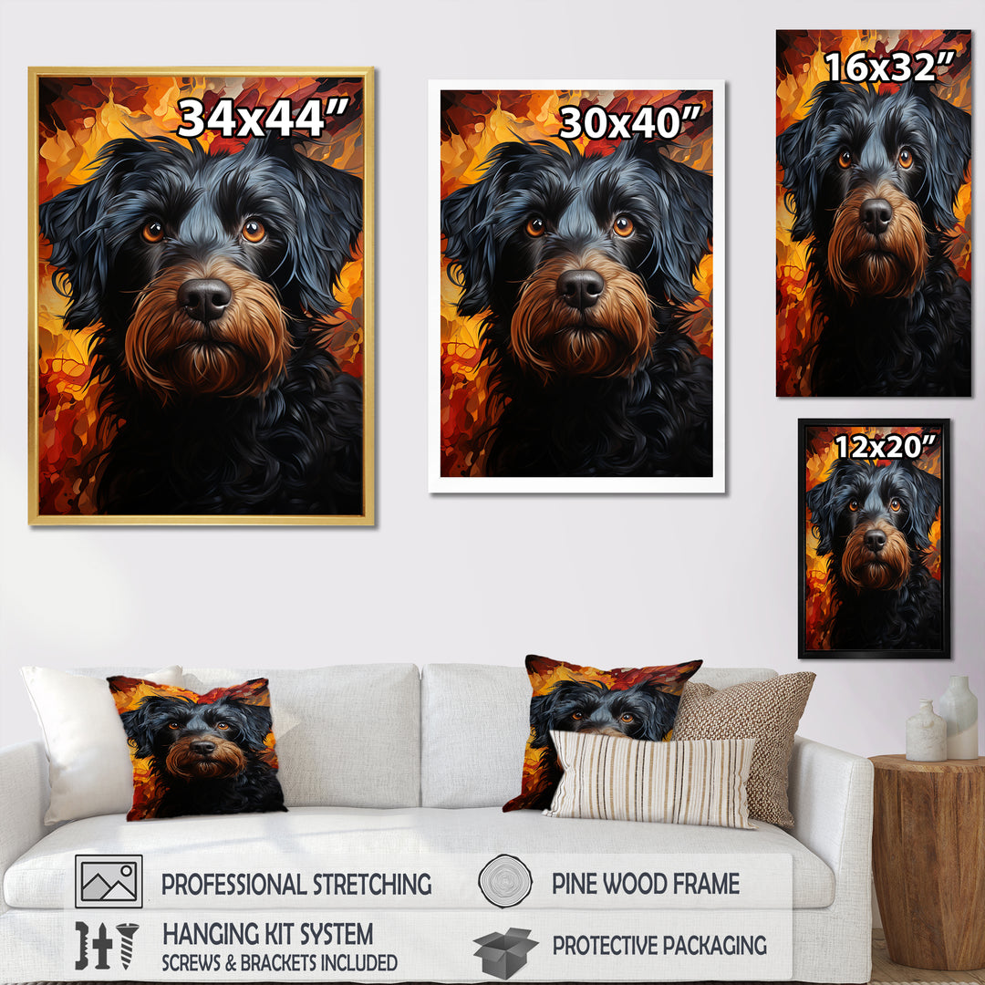 Puli Poetry Parade - Dog Large Canvas Wall Art