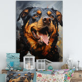 Rottweiler Resilience - Dog Canvas Wall Art