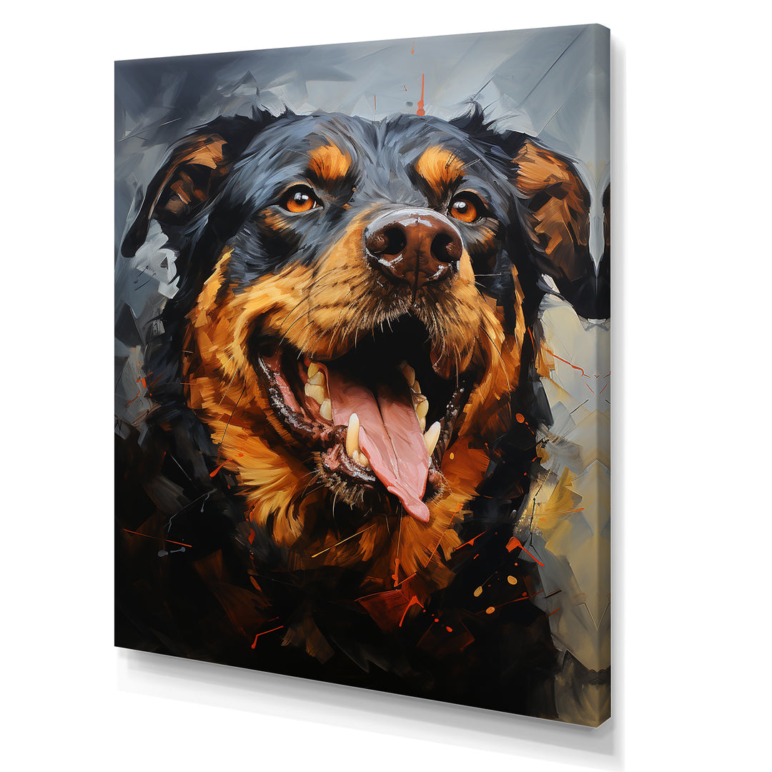 Rottweiler Resilience - Dog Canvas Wall Art