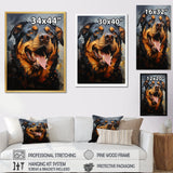 Rottweiler Resilience - Dog Canvas Wall Art