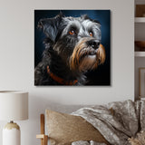 Portrait Schnauzer Sophistication - Black Dog Wall Art
