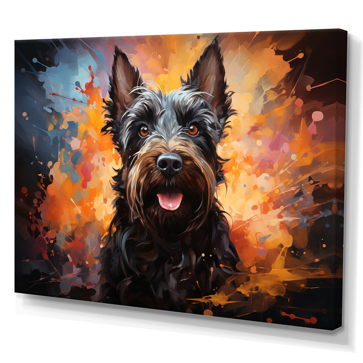 Scottish Terrier Splendor - Dog Framed Canvas Art
