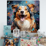 Popart Shetland Sheepdog Portrait - Dog Living Room Wall Art