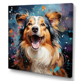 Popart Shetland Sheepdog Portrait - Dog Living Room Wall Art