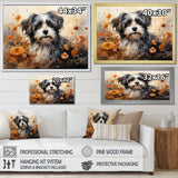 Floral Shih Tzu Serenity - Dog Framed Canvas Art