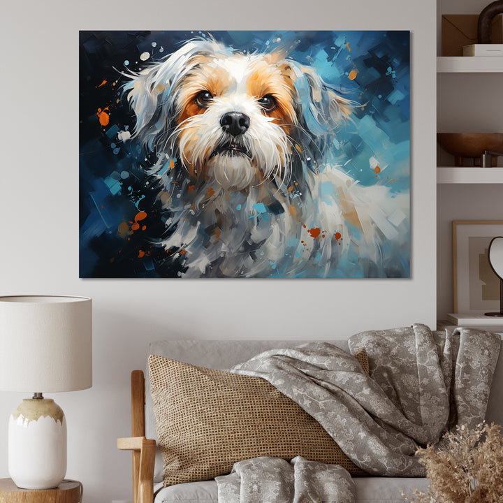 Blue Shih Tzu Serenity - Dog Large Canvas Wall Art