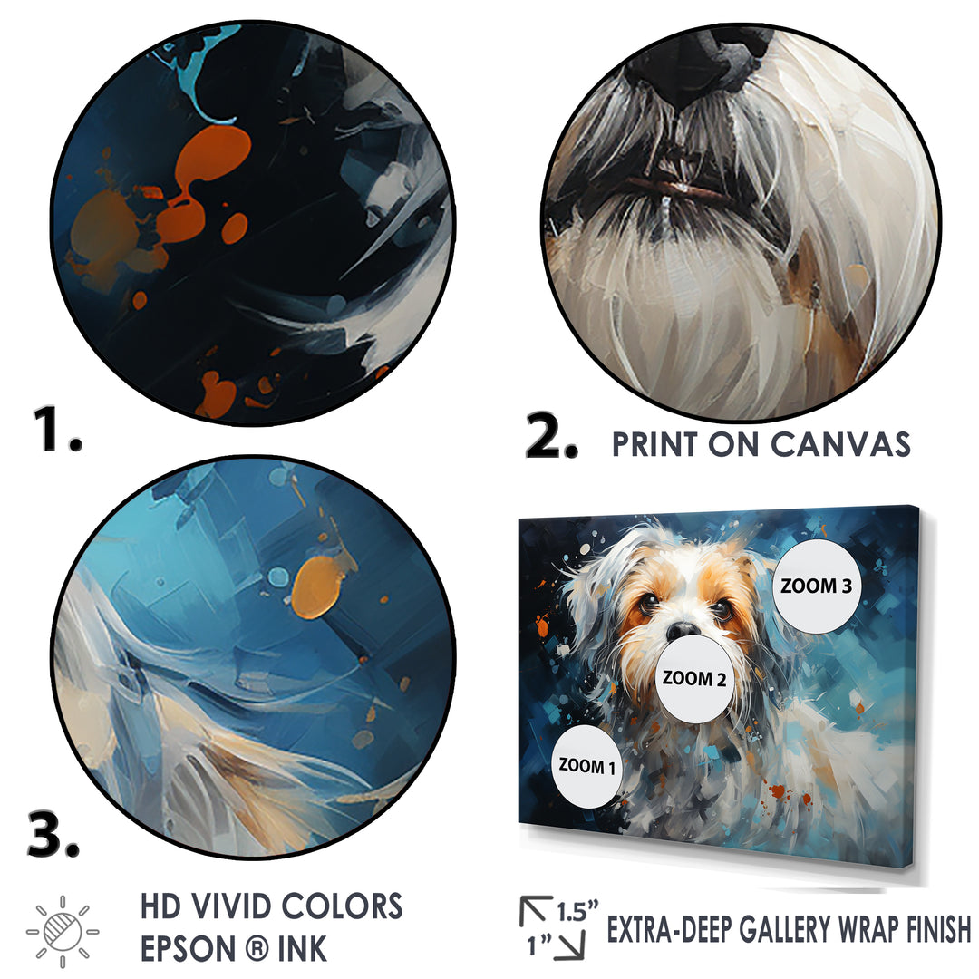 Blue Shih Tzu Serenity - Dog Large Canvas Wall Art
