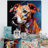 Playful Dog Whippet Popart - Dog Canvas Wall Art