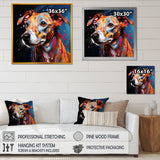 Playful Dog Whippet Popart - Dog Canvas Wall Art