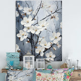 Ethereal Dogwood Blossom Dreams - Floral Canvas Wall Art