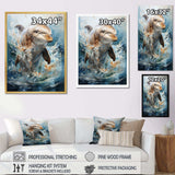 Dolphin Elegance - Animals Canvas Wall Art