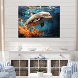 Dolphin Symphony - Dolphin Canvas Wall Art