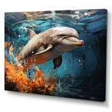 Dolphin Symphony - Dolphin Canvas Wall Art