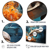 Dolphin Symphony - Dolphin Canvas Wall Art