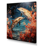 Dolphin Mystic Encounters - Dolphin Framed Canvas Art