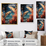 Dolphin Mystic Encounters - Dolphin Framed Canvas Art