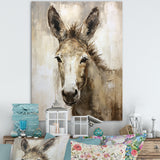 Sophisticated Donkey Portrait - Donkey Living Room Wall Art