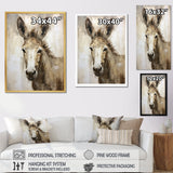 Sophisticated Donkey Portrait - Donkey Living Room Wall Art