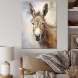 Sophisticated Donkey Portrait II - Animals Canvas Wall Art