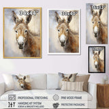 Sophisticated Donkey Portrait II - Animals Canvas Wall Art