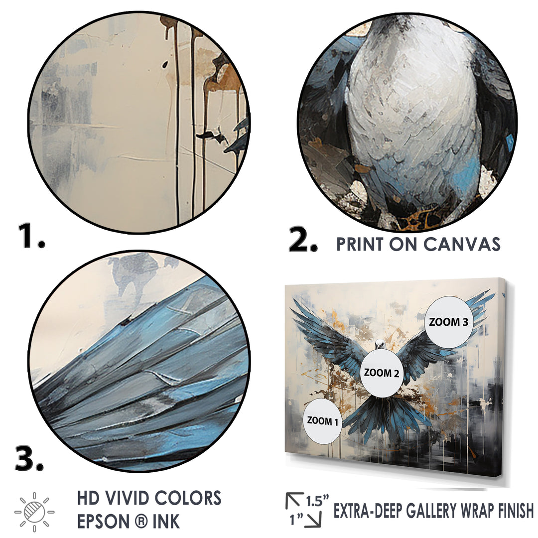 Minimalism Blue Dove - Dove Wall Decor