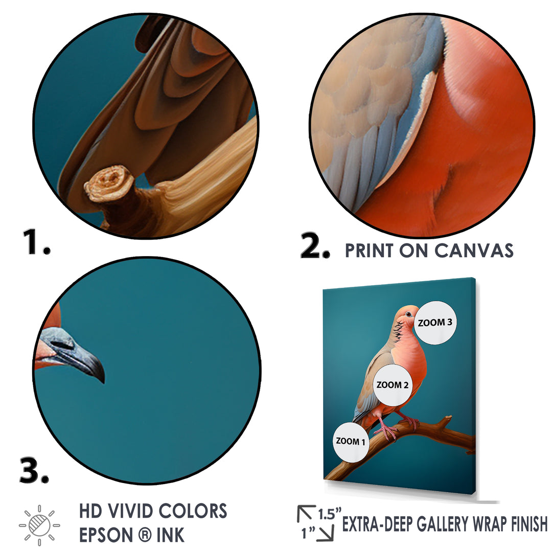 Coral Companion Dove - Coral Dove Wall Art