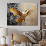 Golden Dove Grace - Dove Large Canvas Wall Art