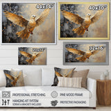Golden Dove Grace - Dove Large Canvas Wall Art