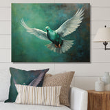 Teal Dove S Journey - Dove Canvas Wall Art