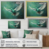Teal Dove S Journey - Dove Canvas Wall Art