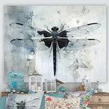 Dragonfly Elegance - Gray Dragonfly Wall Art
