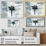 Dragonfly Elegance - Gray Dragonfly Wall Art