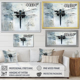 Dragonfly Elegance - Gray Dragonfly Wall Art
