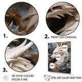 Epic Blue And Grey Dragon Odyssey - Dragons Large Canvas Wall Art