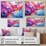 Symphony Purple And Blue Drip Painting - Abstract Canvas Wall Art