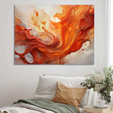 Abstract Red Firestorm Symphony I - Abstract Canvas Wall Art