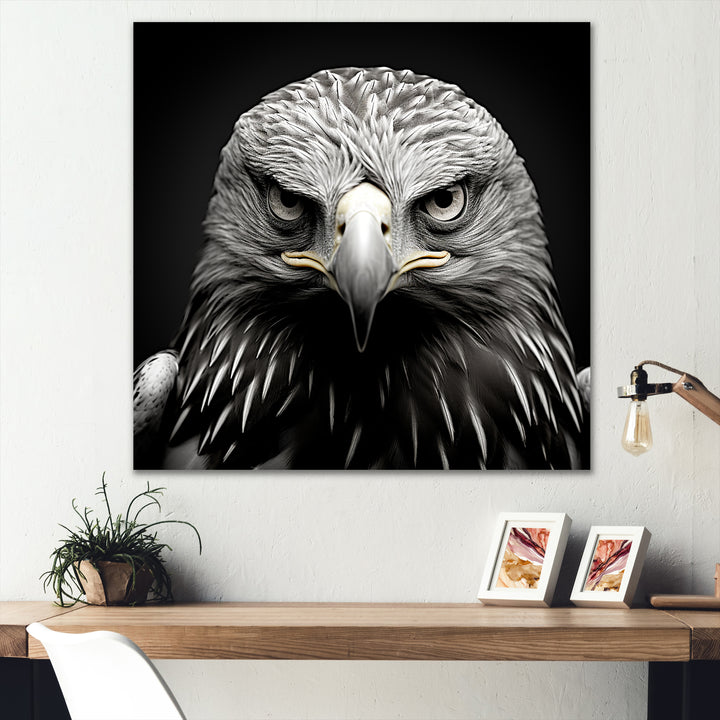 Bold Eagle Power Hunter - Eagle Framed Canvas Art