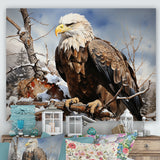 Brown Resilient Bold Eagle - Eagle Bedroom Wall Art