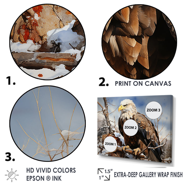 Brown Resilient Bold Eagle - Eagle Bedroom Wall Art