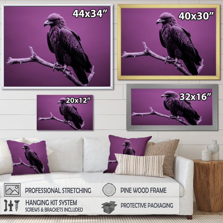 Purple Eagle S Grace At Branch Domain - Eagle Wall Decor