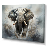 Elephant Symphony Stampede - Gray Elephant Wall Art