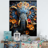 Abstract Elephant Dreamscape Portrait - Elephant Framed Canvas Art