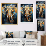 Abstract Elephant Dreamscape Portrait II - Animals Canvas Wall Art