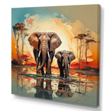 Graceful African Elephants In Motion - Elephant Home Decor Art