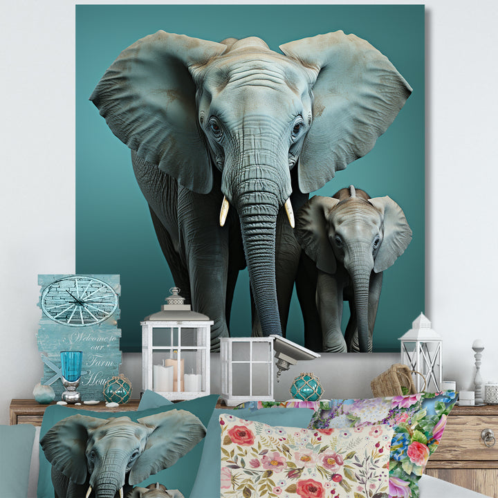 Graceful Elephants In Motion - Elephant Living Room Wall Art